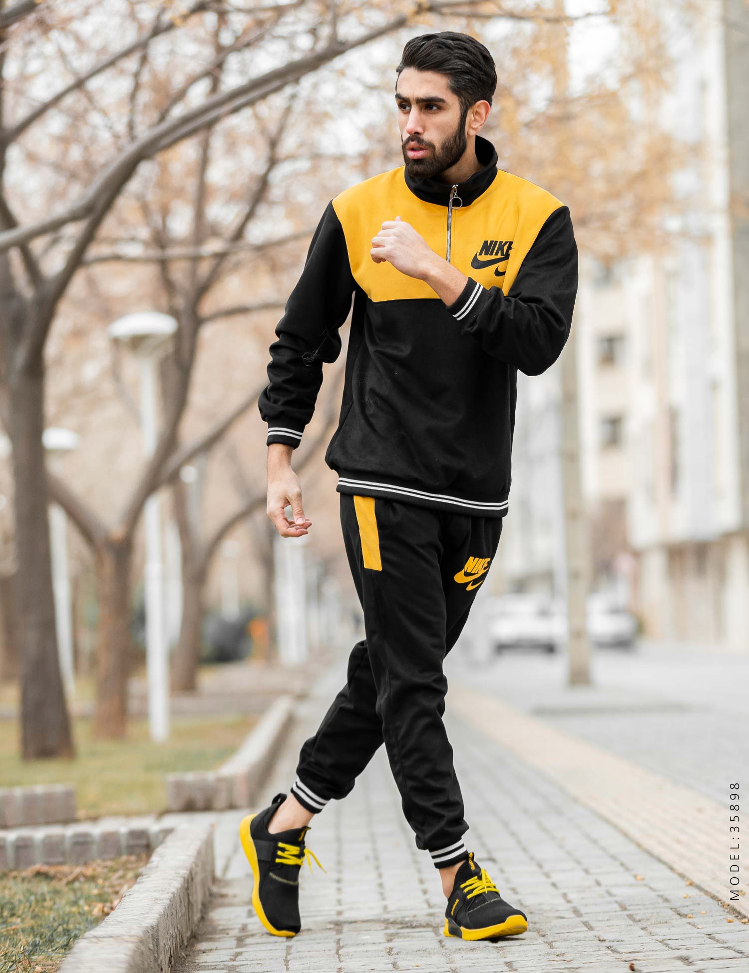 ست سویشرت نیم زیپ شلوار اسپرت Nike مدل 35898
