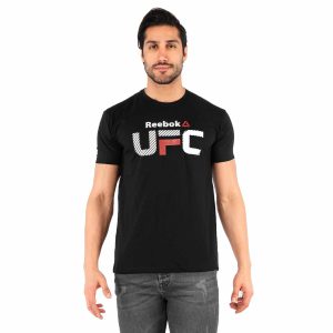 تیشرت Reebok یقه گرد مردانه مشکی ساده مدل 44135