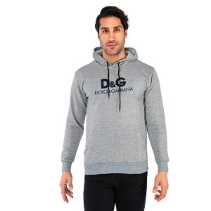 هودی مردانه کلاهدار طوسی روشن D & G مدل 41804