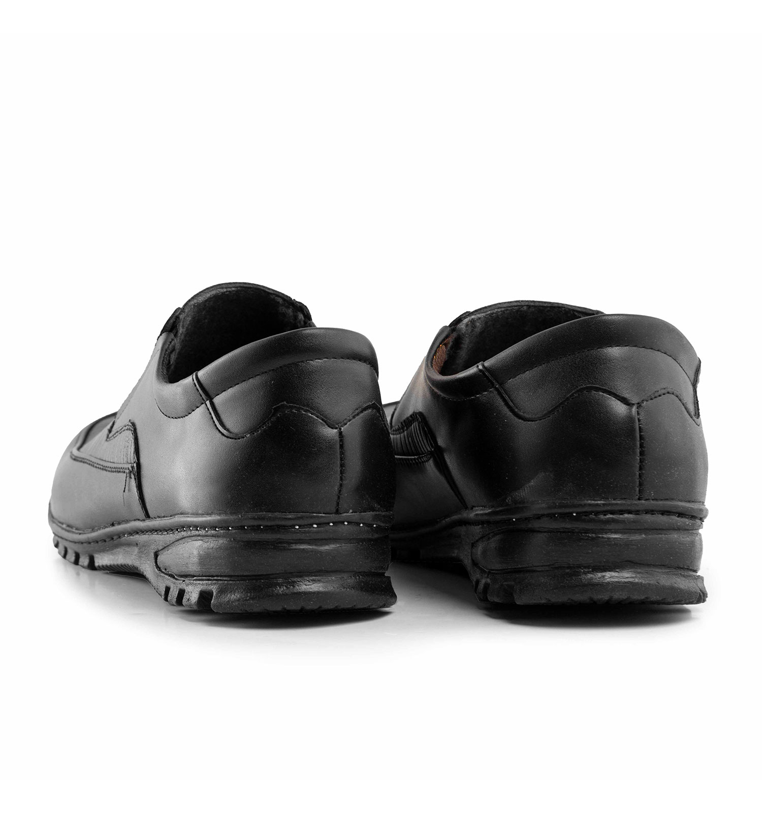 کفش روزمره مردانه چرم مصنوعی مشکی مدل 43474