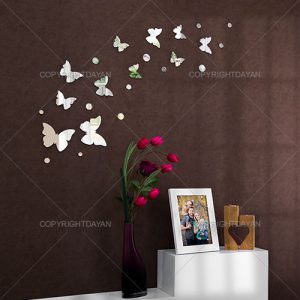آینه دکوراتیو طرح باغ پروانه ها