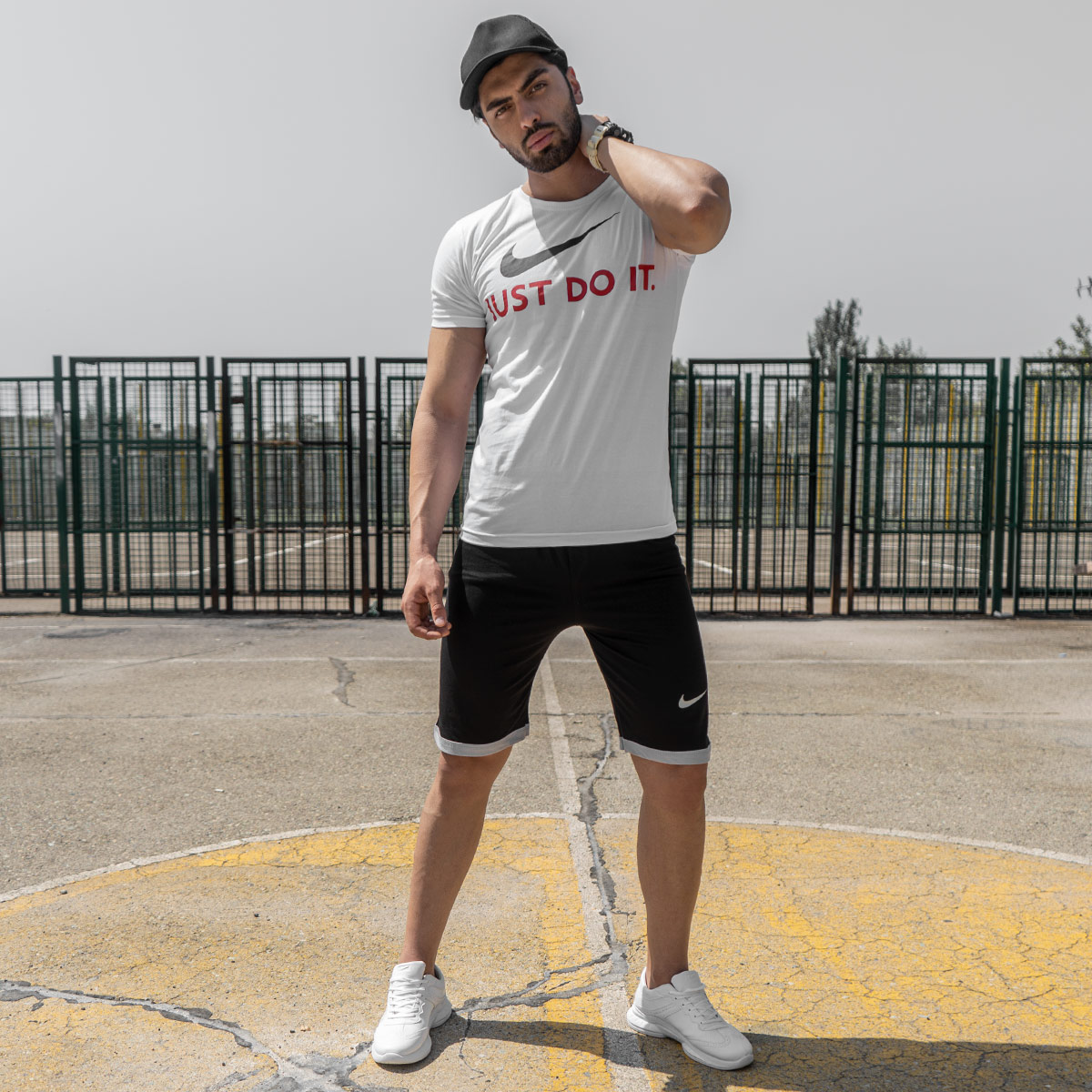 ست تیشرت شلوارک Just Do It مردانه مدل Worsh