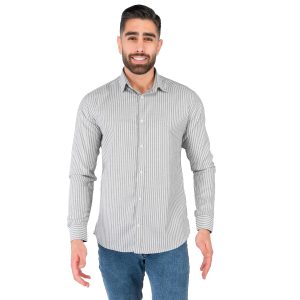 پیراهن مردانه آستین بلند راه راه مدل 43822