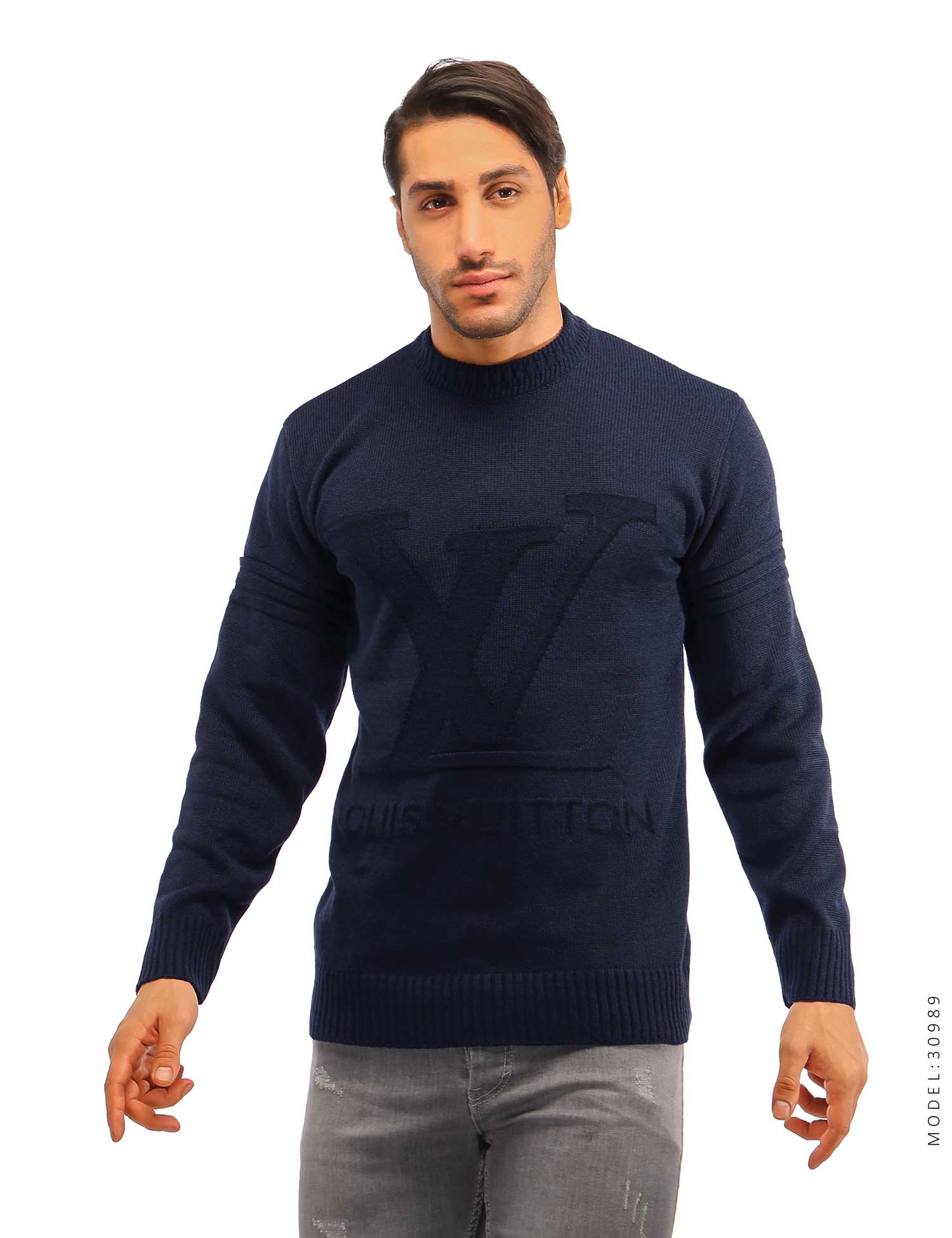 پلیور بافت مردانه یقه گرد Louis Vuitton مدل 30989