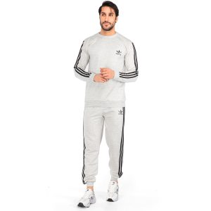 ست بلوز شلوار مردانه آستین بلند ساده یقه گرد Adidas مدل 40978