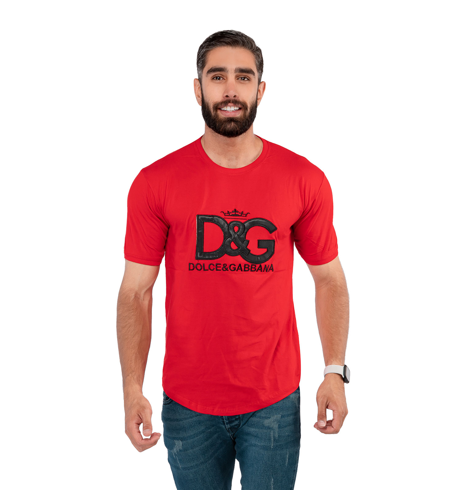 تیشرت مردانه یقه گرد D & G مدل 38290