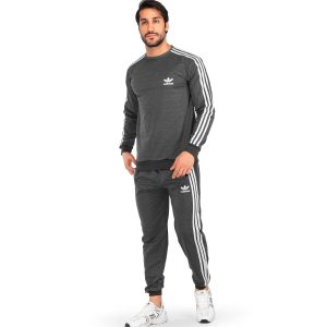 ست بلوز شلوار مردانه آستین بلند ساده یقه گرد Adidas مدل 40981
