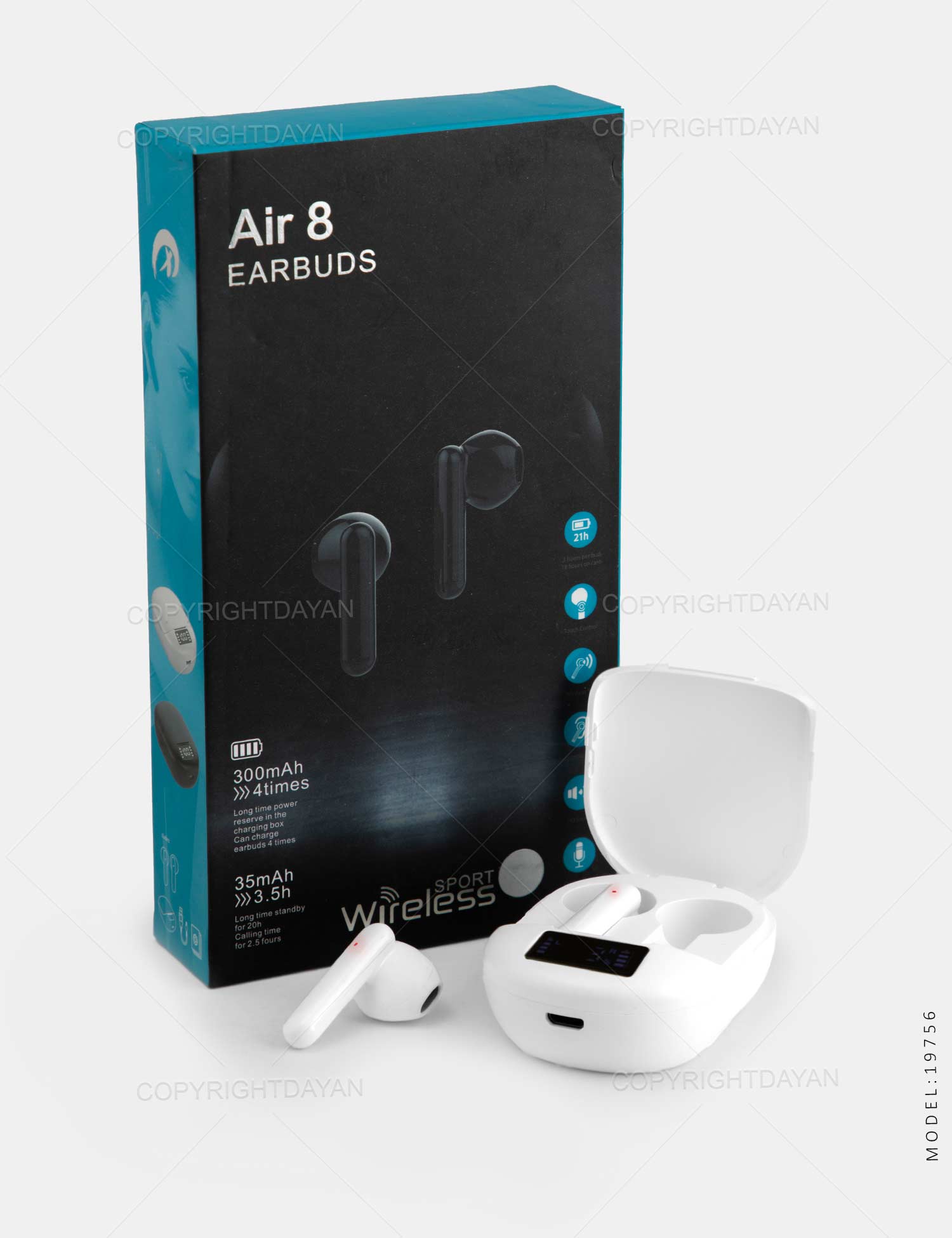 هندزفری بلوتوثی Air 8 مدل 19756
