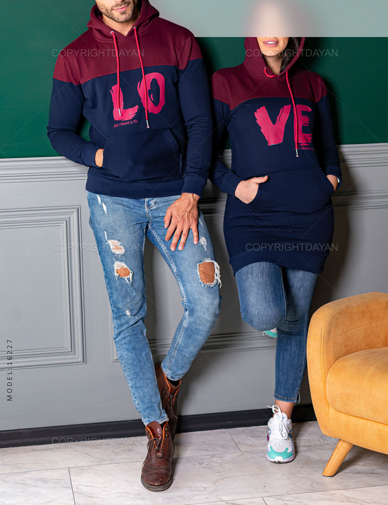 ست دونفره سویشرت Love مدل 16227