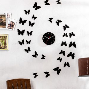 ساعت دیواری Butterfly مدل 16573