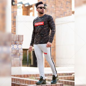 ست تیشرت شلوار مردانه Supreme مدل S 2085
