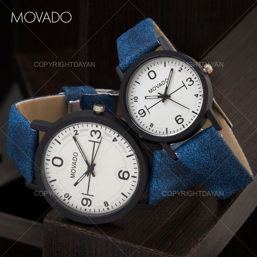 ست ساعت مردانه زنانه Movado مدل Libna (آبی)