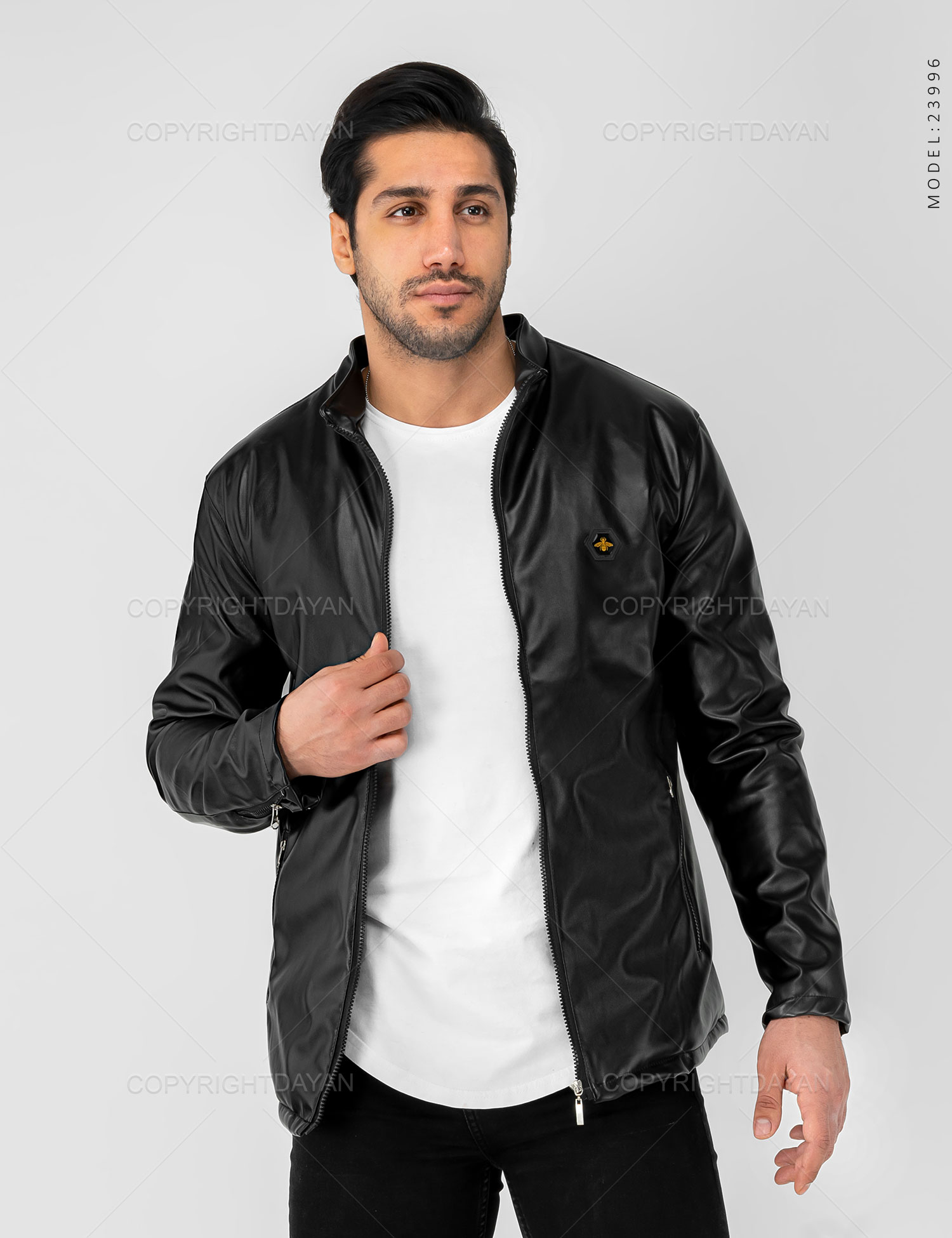 کاپشن چرمی مردانه Alvin مدل 23996