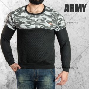 بلوز پاییزه مردانه طرح ارتشی(خاکستری)