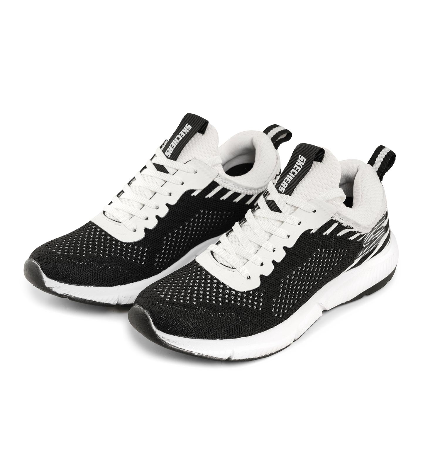 کفش اسپرت Skechers مردانه مشکی سفید بندی مدل 41435