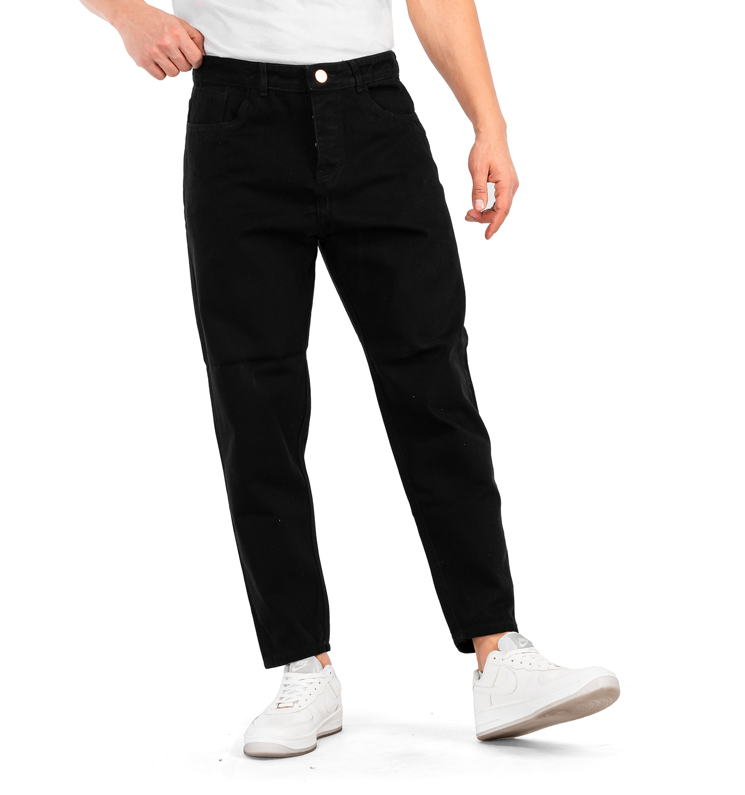 شلوار لی مام فیت مردانه مشکی اسپرت Zara مدل 41383