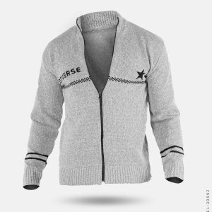 ژاکت بافت مردانه زیپ دار یقه ایستاده Converse مدل 30992