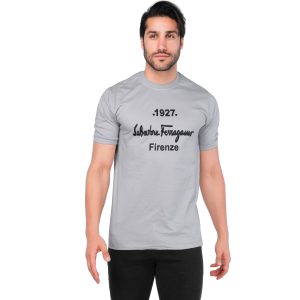 تیشرت Ferragamo یقه گرد مردانه پنبه ساده مدل 44717