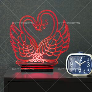 آباژور سه بعدی طرح قو