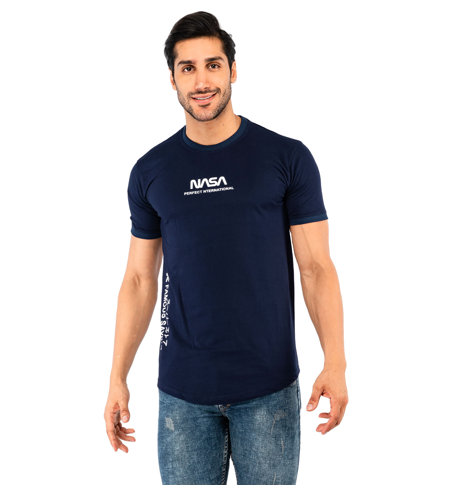 تیشرت مردانه چاپی Nasa مدل 37528