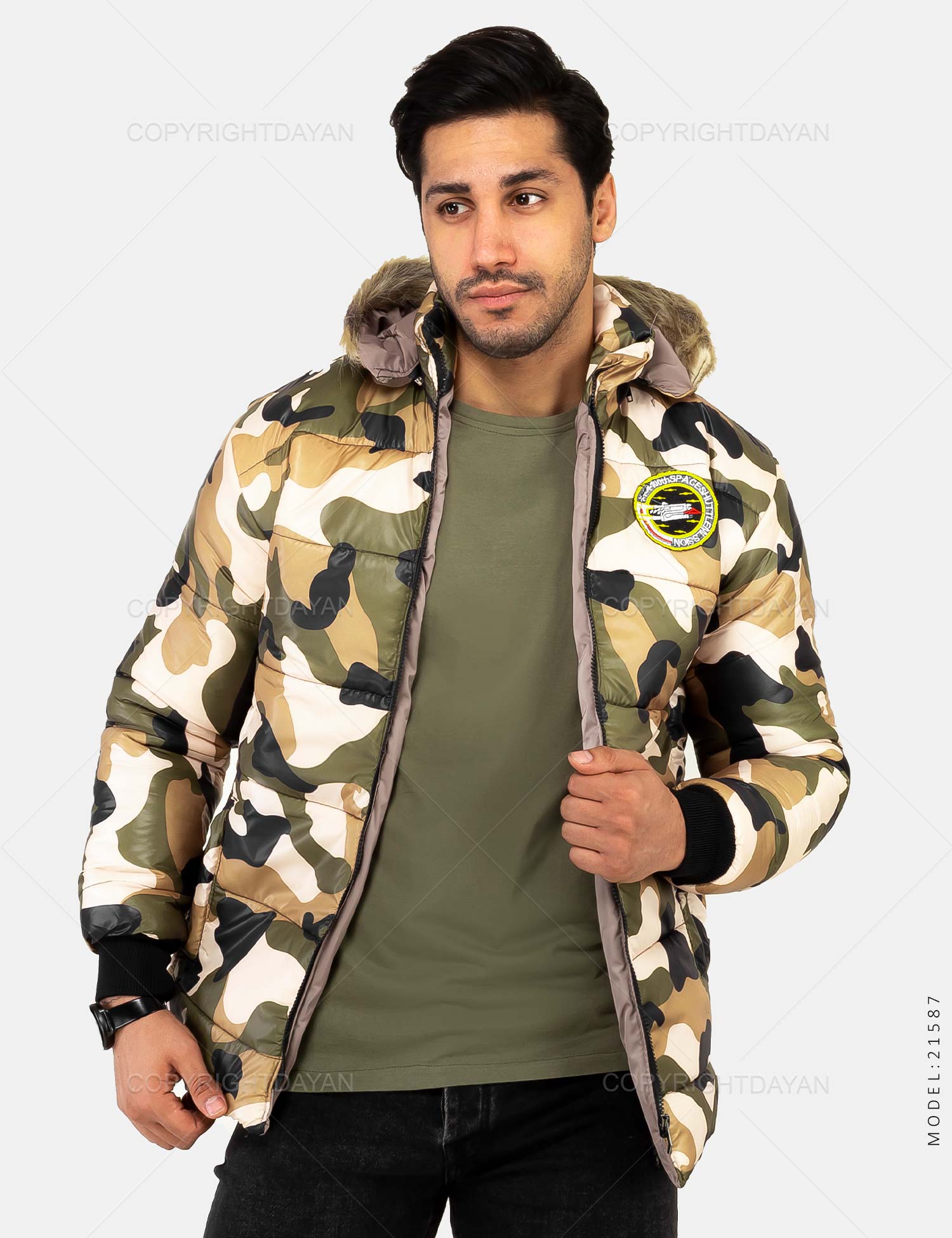 کاپشن ارتشی مردانه مدل 21587