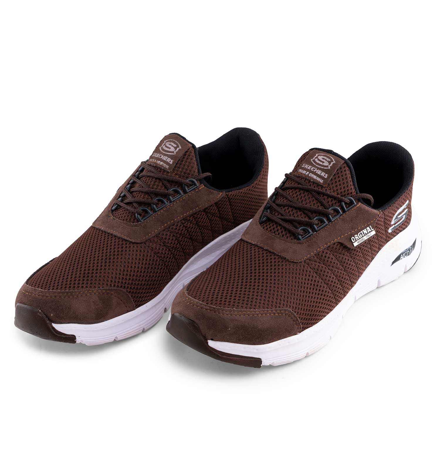 کفش ورزشی Skechers مردانه قهوه ای بندی مدل 44229