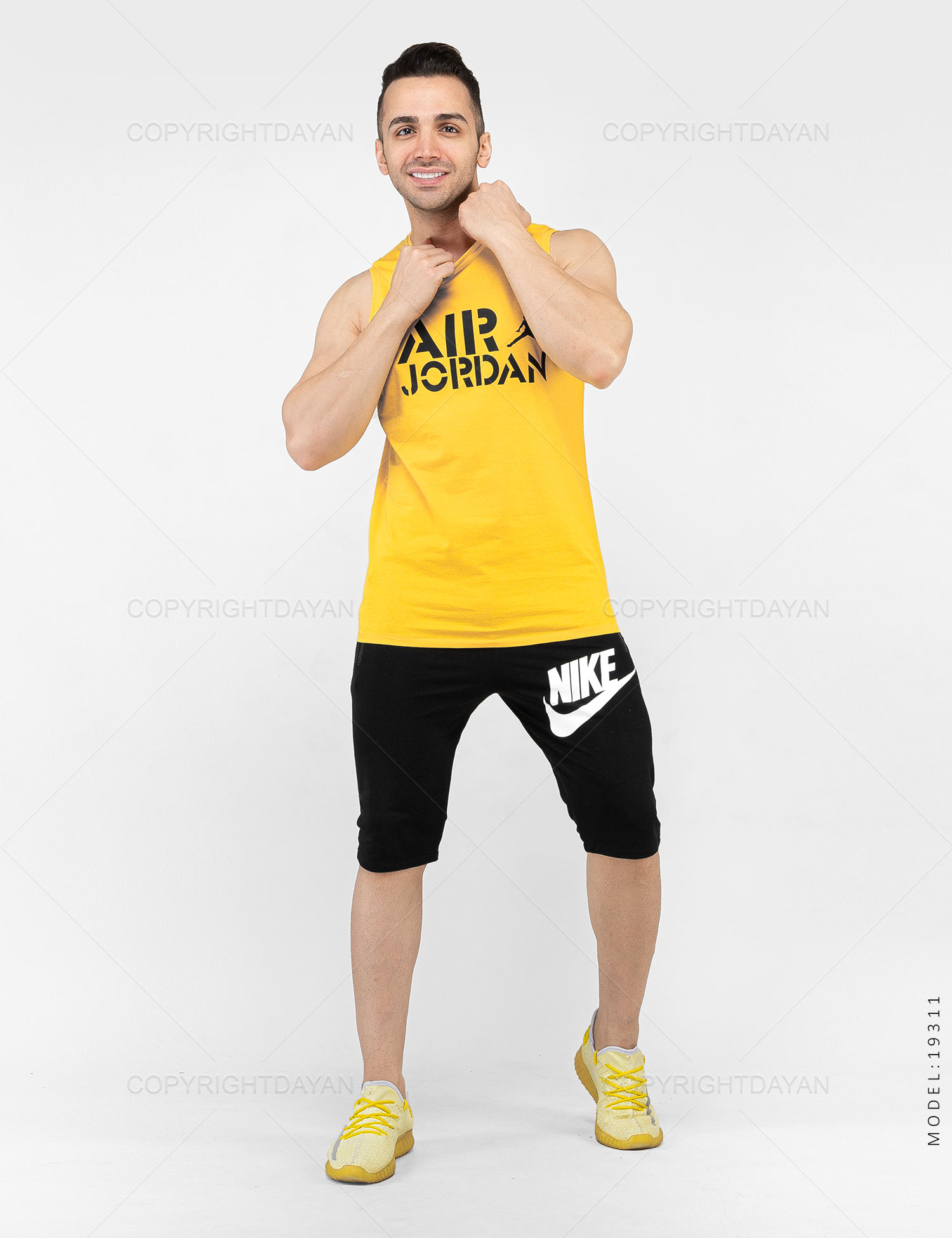 ست رکابی شلوارک مردانه Nike مدل 19311