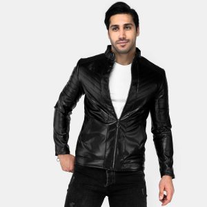 کاپشن چرمی مردانه Damon مدل 23719