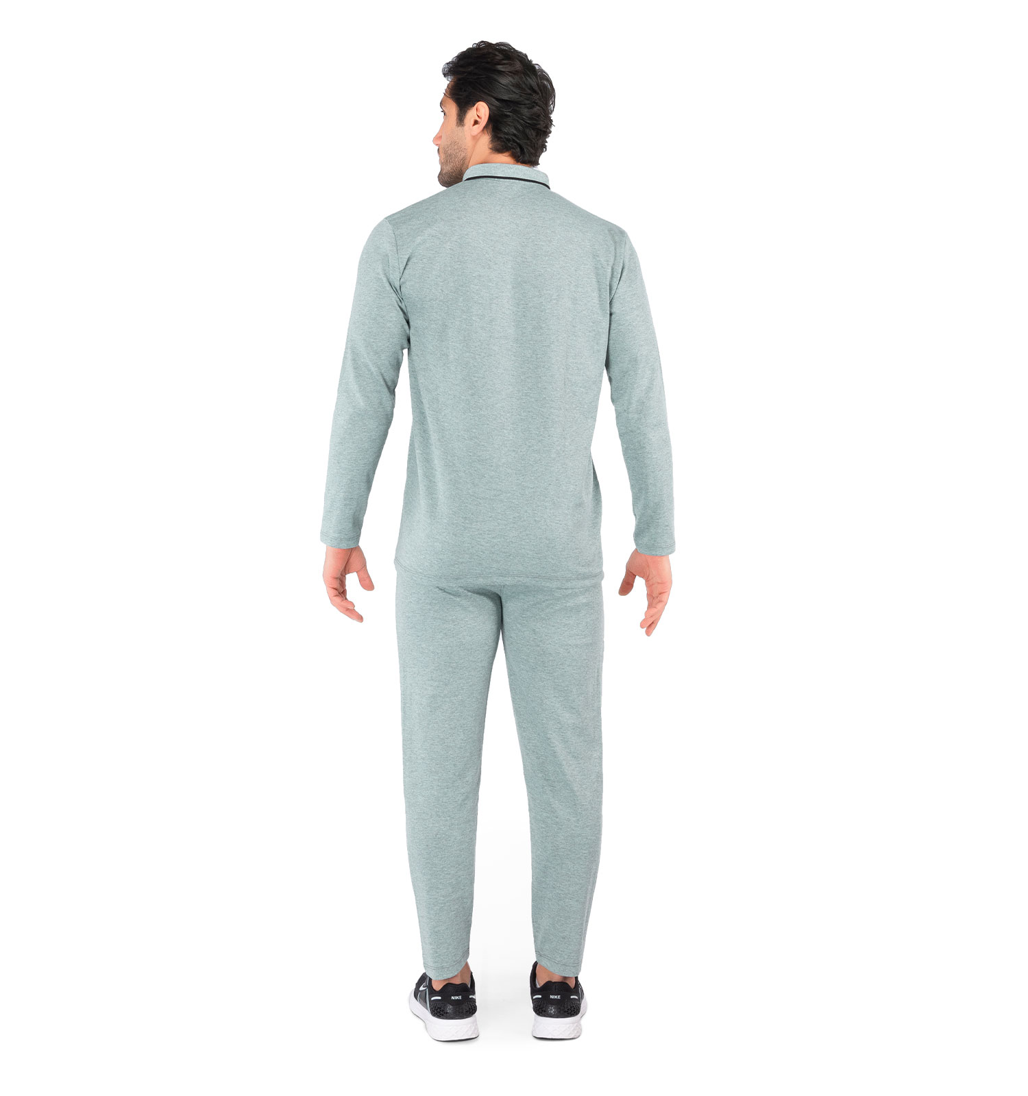 ست بلوز شلوار مردانه آستین بلند Reebok ساده یقه گرد مدل 44075