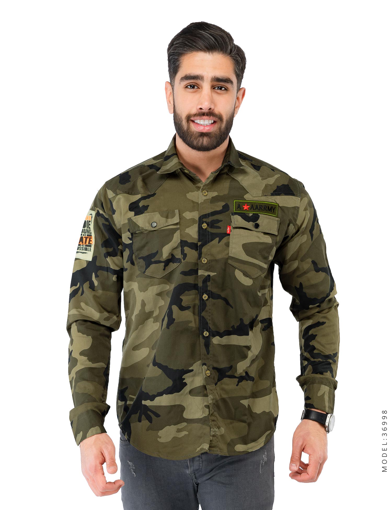 پیراهن مردانه چریکی Rayan مدل 36998