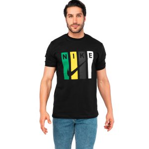 تیشرت Nike یقه گرد مردانه مشکی پنبه ساده مدل 44799