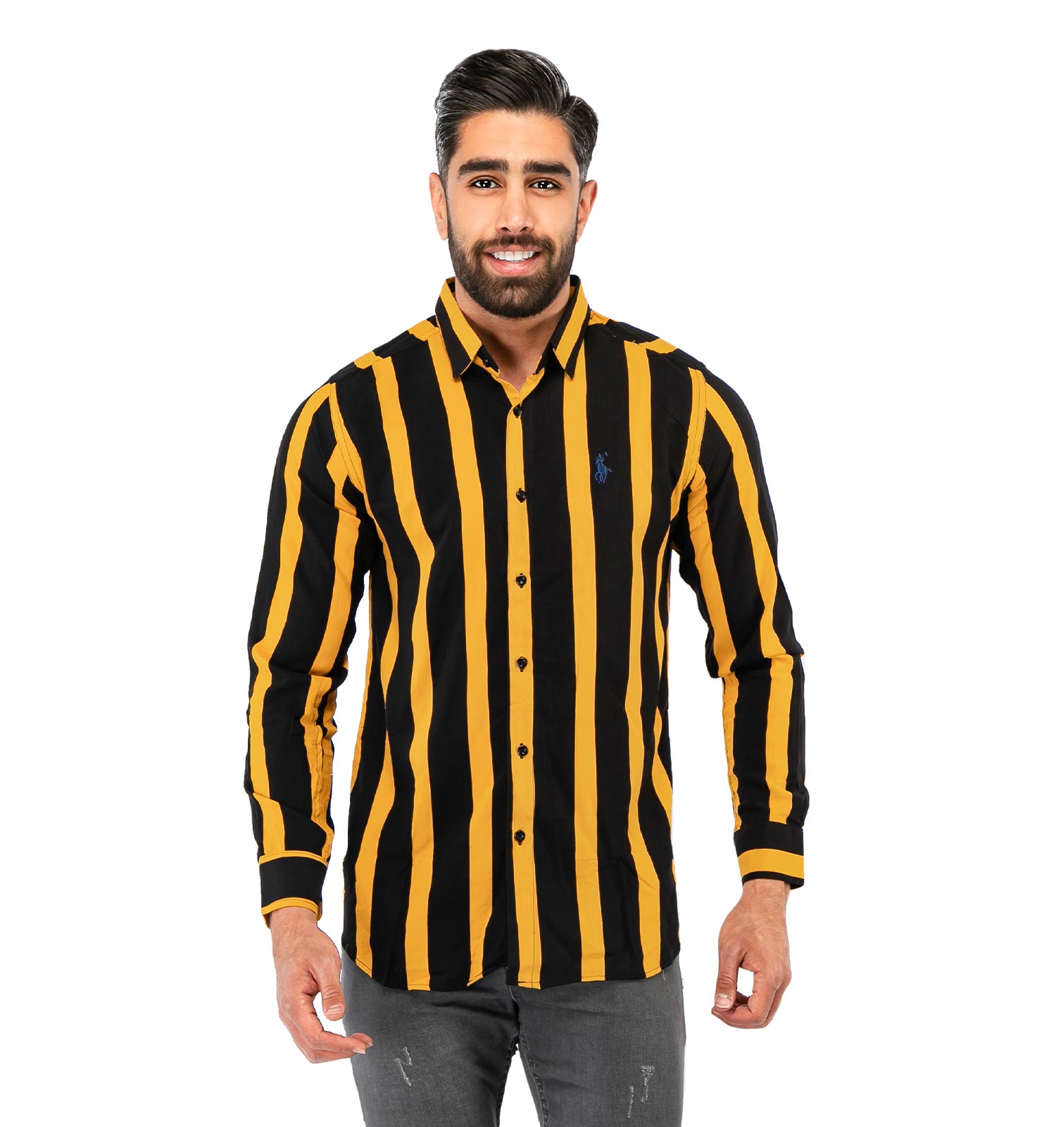 پیراهن مردانه راه راه Polo مدل 36821