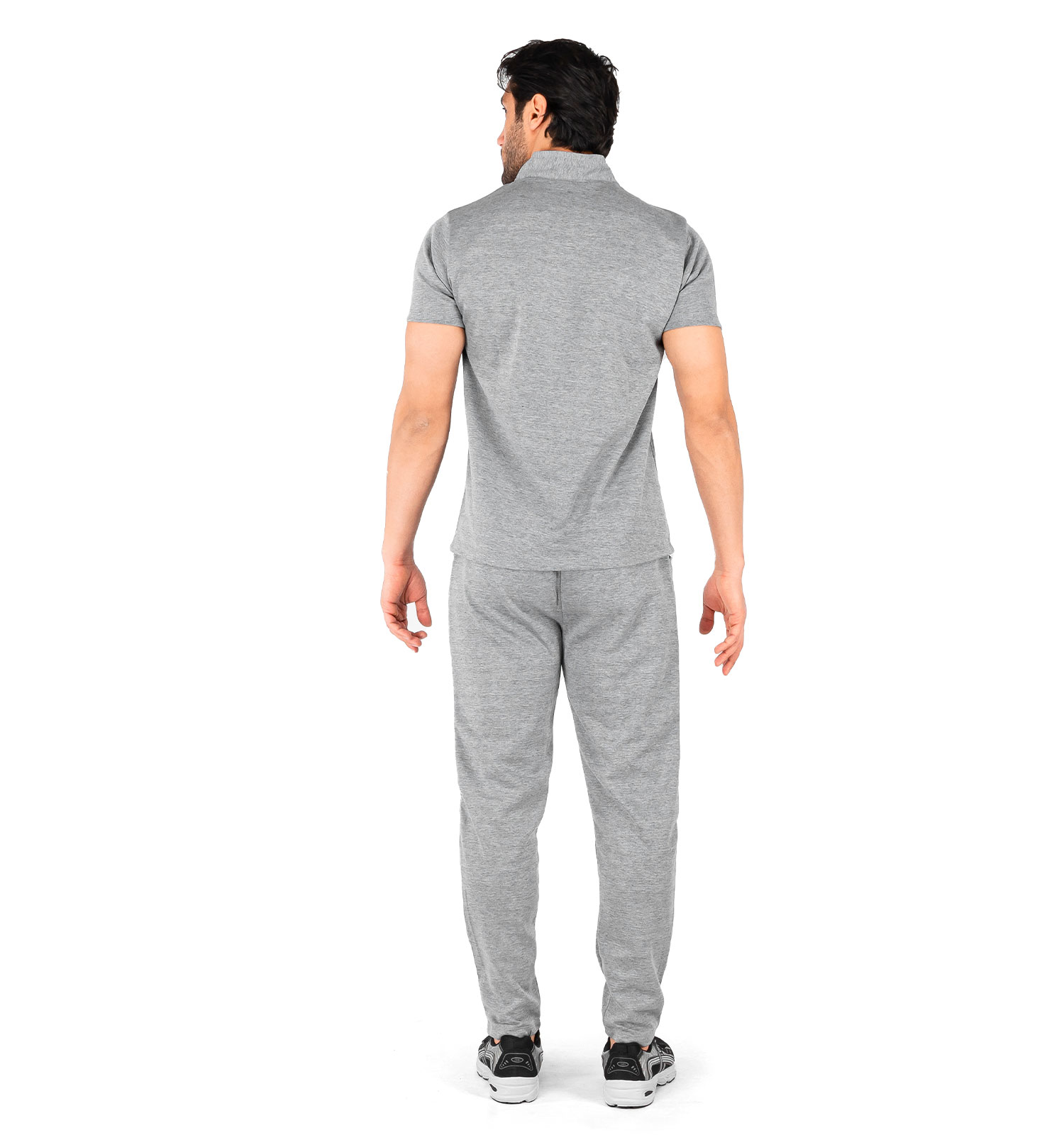 ست تیشرت شلوار مردانه آستین کوتاه طوسی Adidas ساده مدل 43670