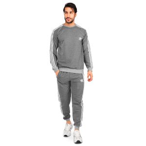 ست بلوز شلوار مردانه آستین بلند ساده یقه گرد Adidas مدل 40980