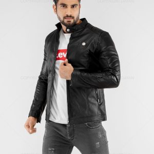 کاپشن چرم مردانه Alma مدل 15876