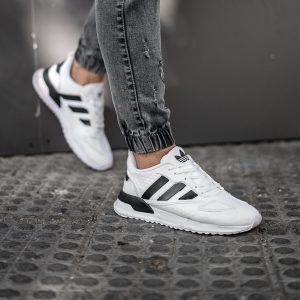 کفش ورزشی Adidas مردانه سفید مشکی مدل Siban