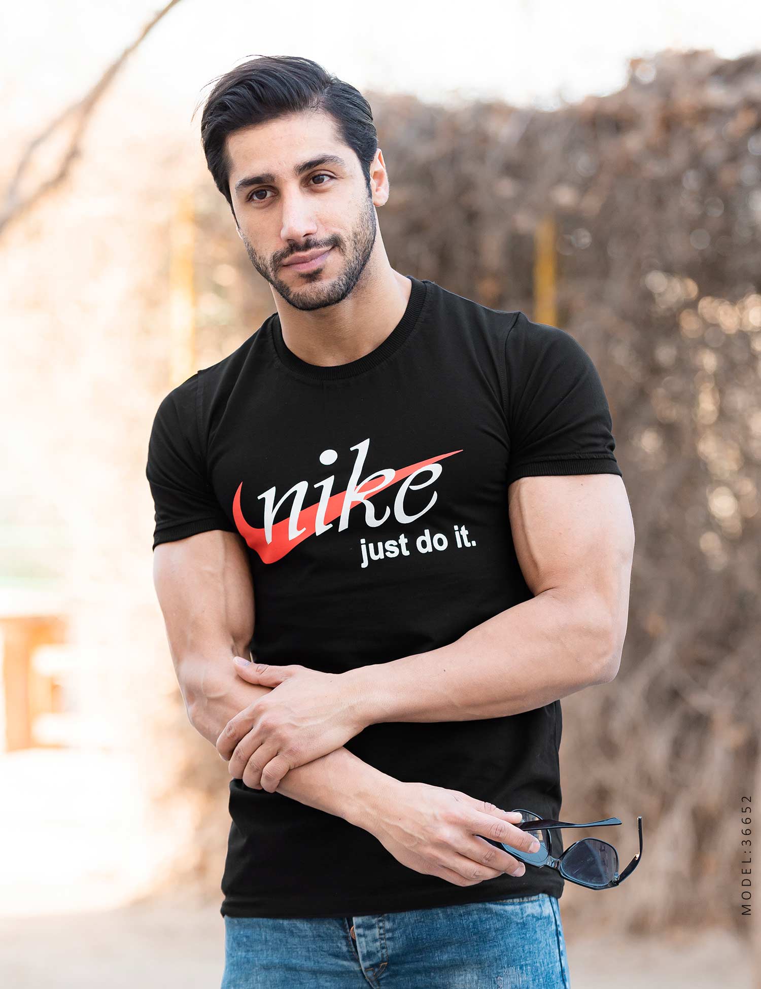 تیشرت مردانه یقه گرد Nike مدل 36652