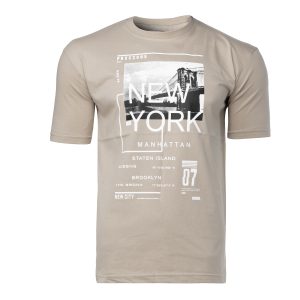 تیشرت New York یقه گرد مردانه پنبه طرحدار مدل 45455