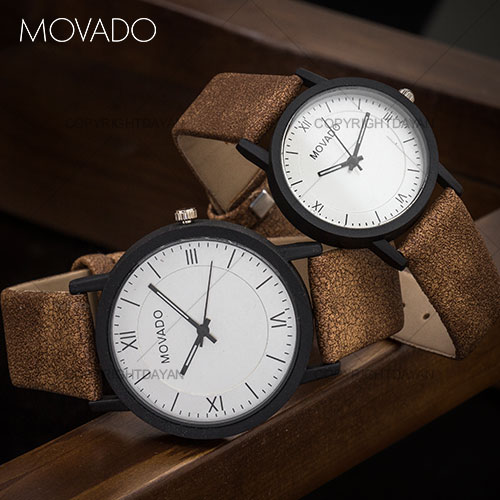 ست ساعت مردانه زنانه Movado مدل Dolna (قهوه ای)