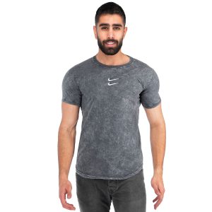 تیشرت Nike یقه گرد مردانه طوسی طرحدار مدل 43011