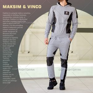 ست سویشرت شلوار Vinco کفش Maksim (مشکی)