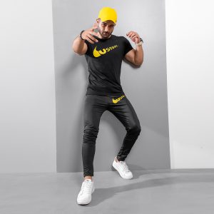 ست تیشرت شلوار Ust do it مردانه مدل مشکی Neron