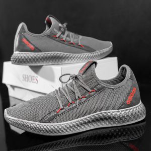 کفش ورزشی Adidas مردانه طوسی قرمز مدل Barni