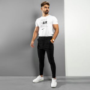 شلوار اسلش مردانه مشکی مدل Kavano T