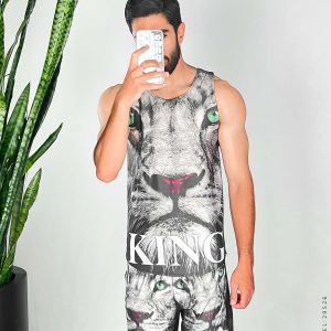 ست رکابی شلوارک مردانه King مدل 29526