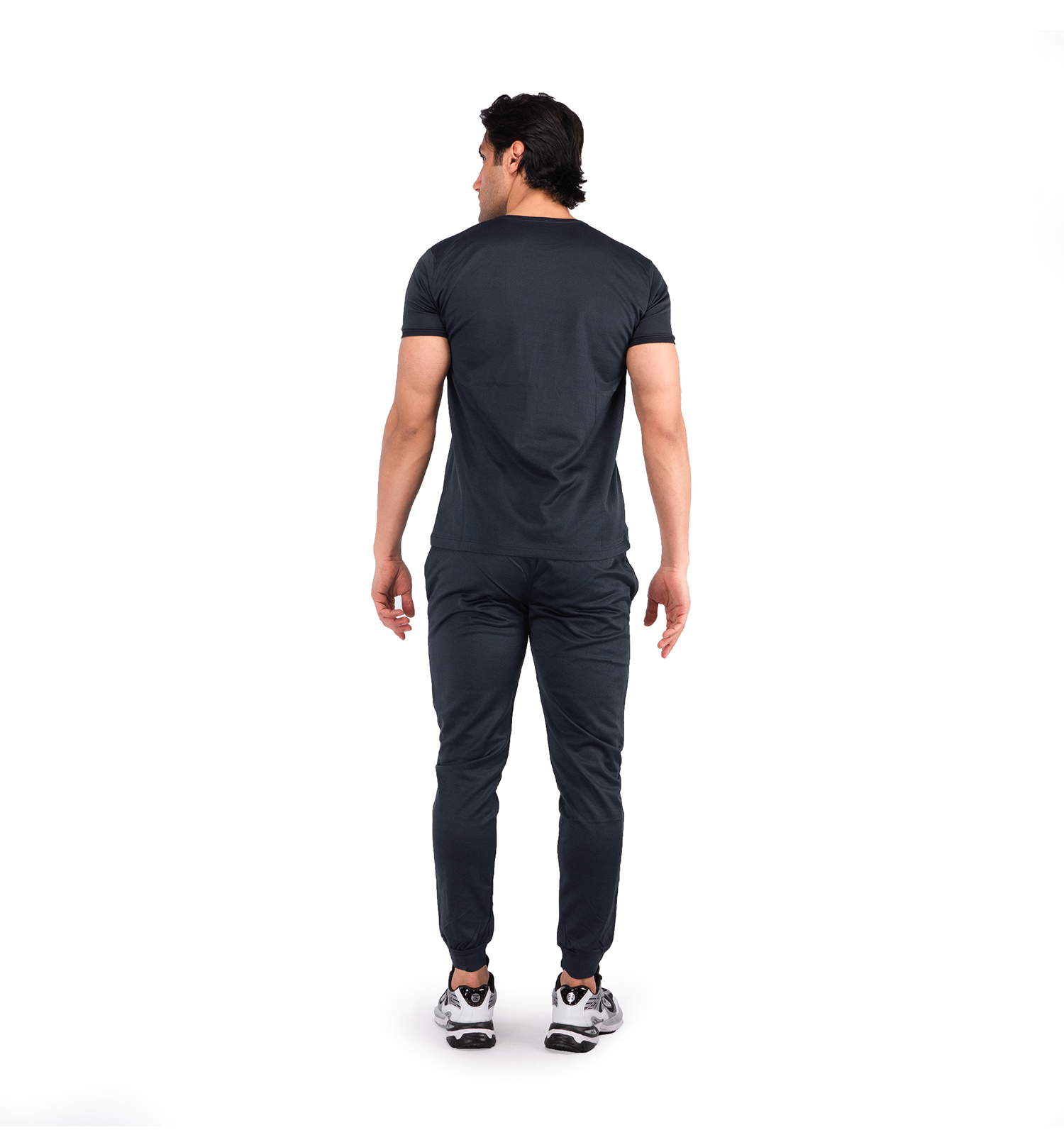 ست تیشرت شلوار مردانه آستین کوتاه سرمه ای Nike ساده یقه گرد مدل 43071