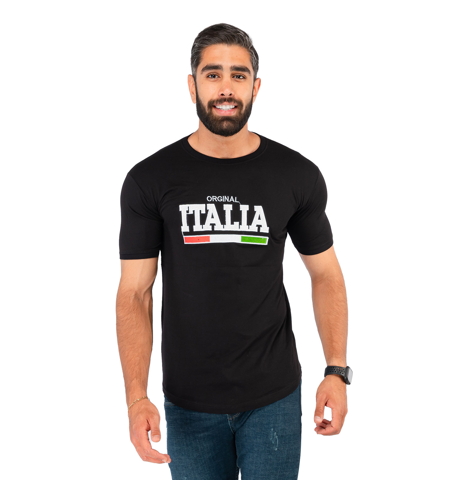 تیشرت مردانه یقه گرد Italia مدل 38070