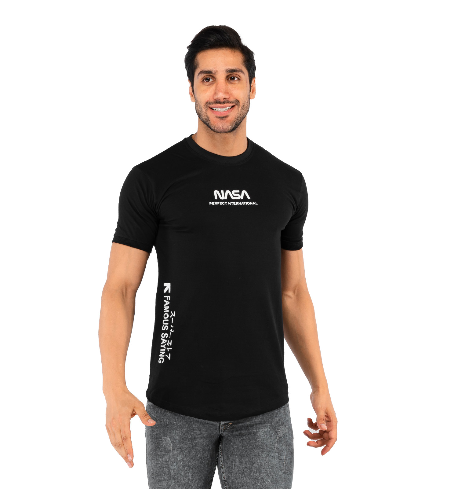 تیشرت مردانه چاپی Nasa مدل 37530