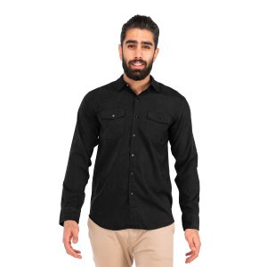 پیراهن مردانه آستین بلند Stark مشکی مدل 41599
