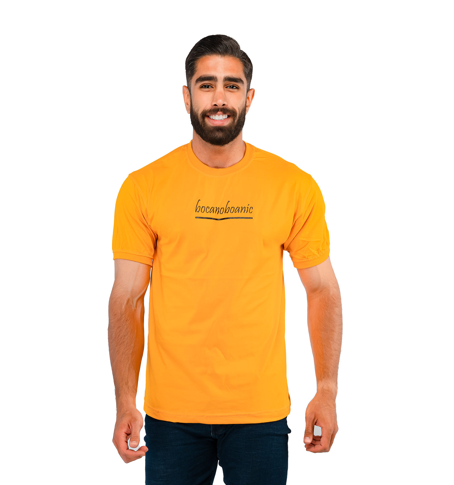 تیشرت مردانه چاپی یقه گرد Alma مدل 38517